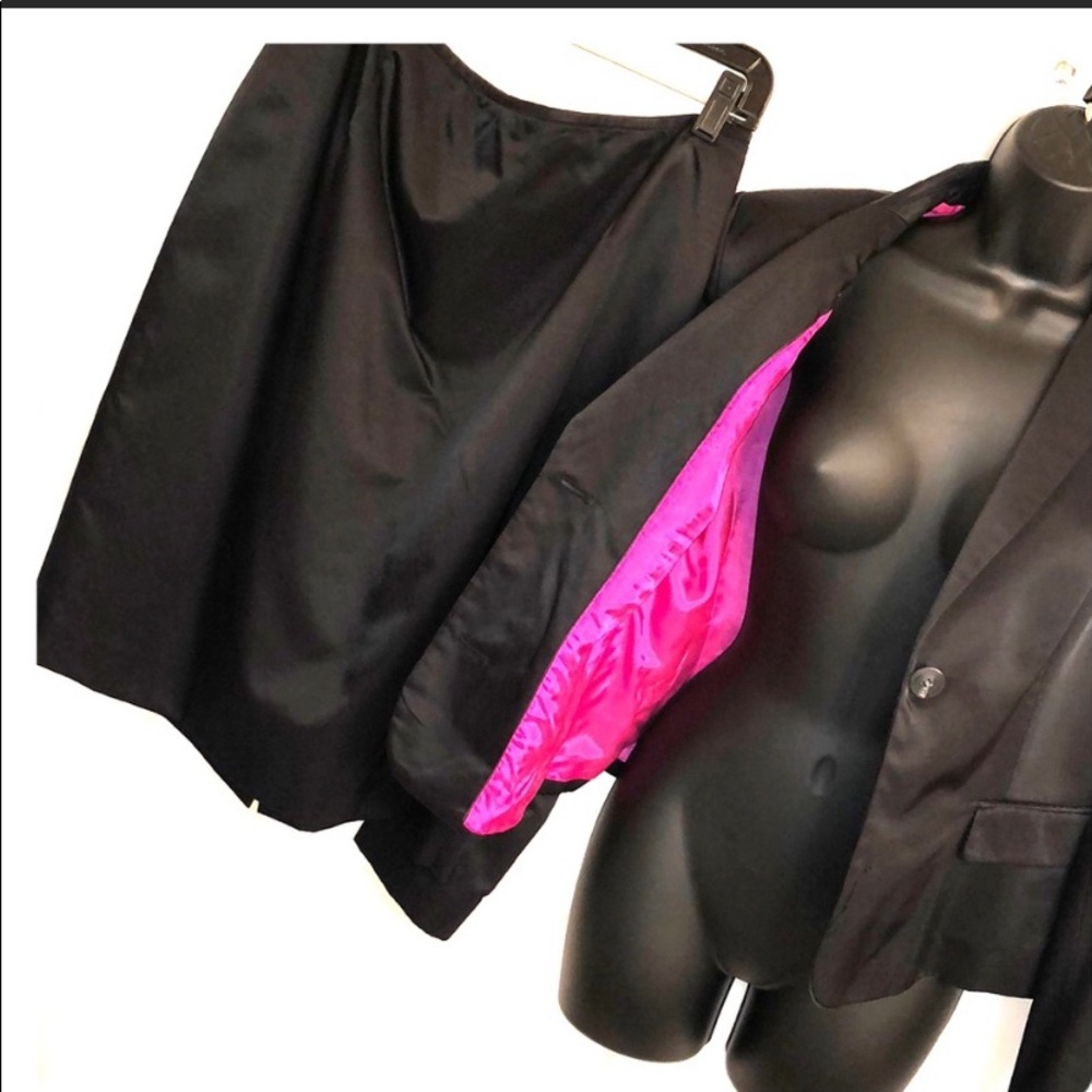 Calvin Klein Satin Suit Set (Blazer & Skirt)